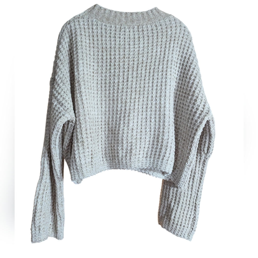 🤍 Cotton Emporium Textured Cropped Sweater – Size L - Picture 5 of 6